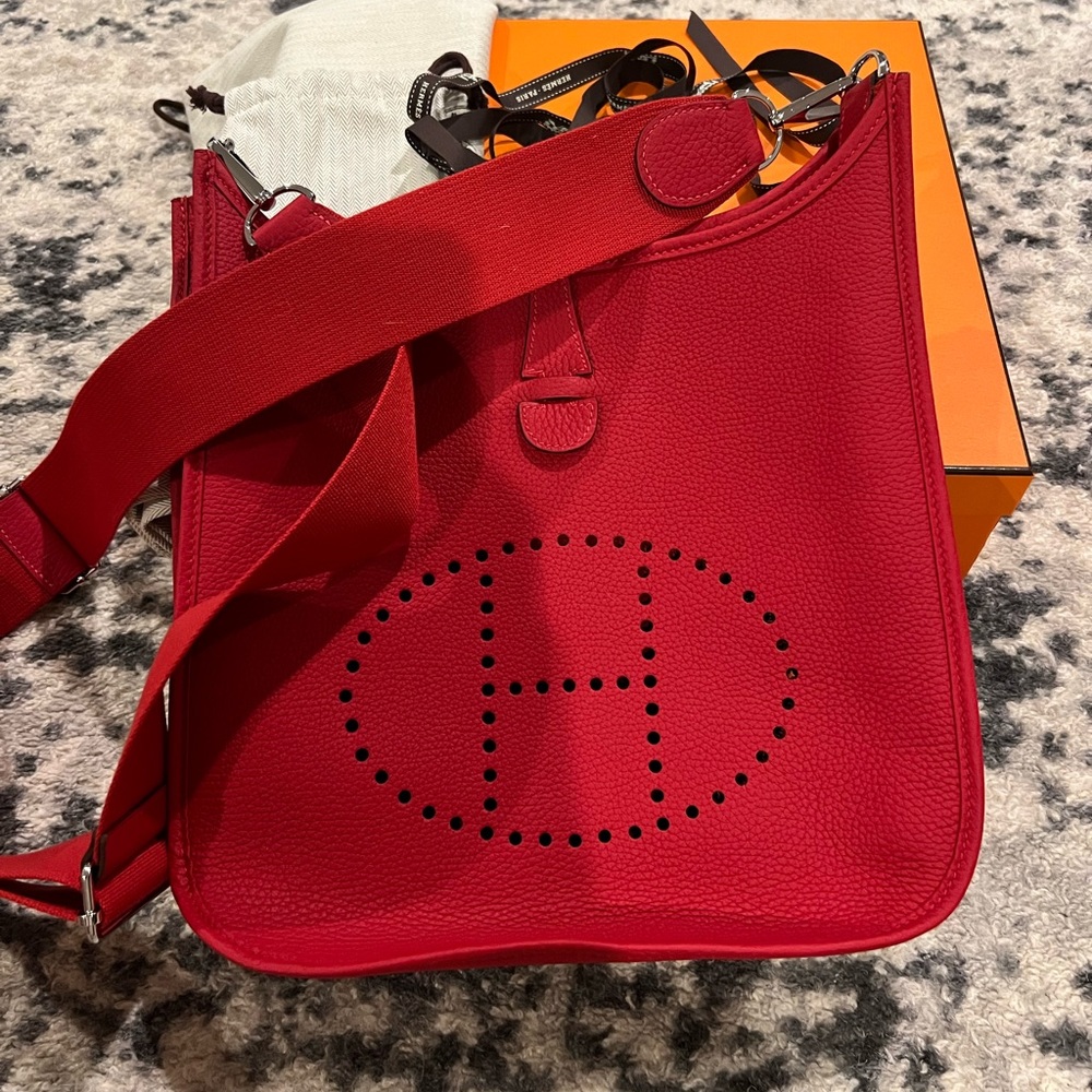 Hermes Evelyne 29, Clemence, Color Vermilon